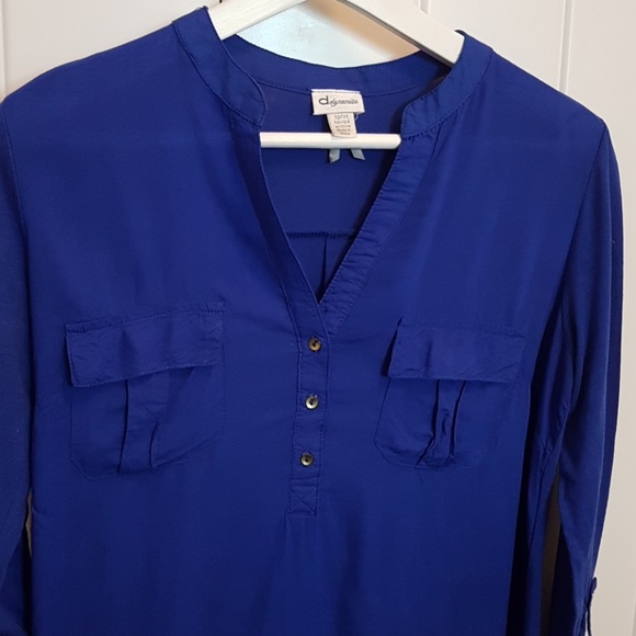 Dynamite navy blue blouse - Picture 3 of 6